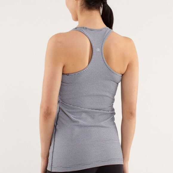 Lululemon Cool Racerback Gingham Inkwell Size 6 - Picture 2 of 7